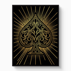 Spade Golden Radiance — spade golden radiance white studio framed black