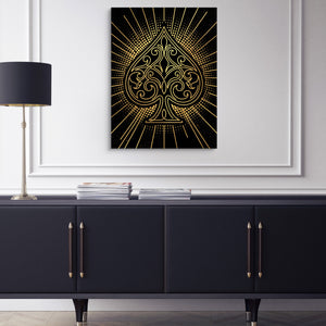 Spade Golden Radiance — spade golden radiance sq blue cabinet 1port flush print