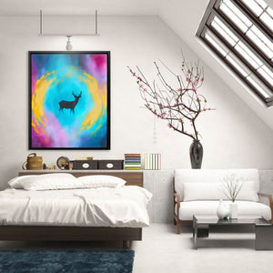 Spectrum Guardian - Abstract Colorful Canvas Wall Art