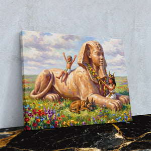 Sphinx Giza Dreamscape — Sphinx Giza Dreamscape Against Wall4x5 Reflect 16