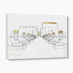 Sphinxes Temple Avenue โ sphinxes temple avenue angled flush print
