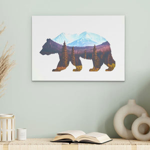 Spirit of the Timber - Earth Tones Mountain Canvas Print