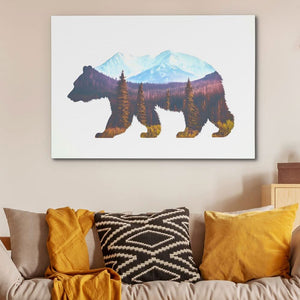 Spirit of the Timber - Mountain Wall Art in Black Frame