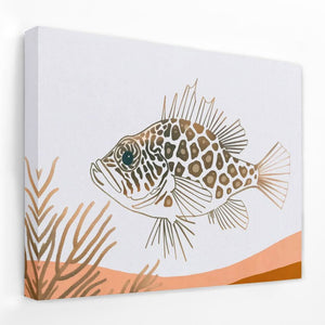 Spotted Rock Fish - Animals Canvas Wall Art