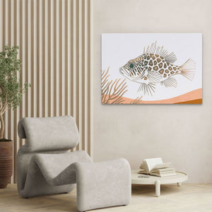 Spotted Rock Fish - Earth Tones Coastal Canvas Print