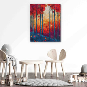 Spring Forest - Nature Wall Art in Black Frame
