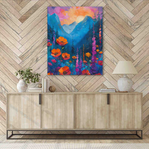 Spring Valley Mountains - Large Canvas Print