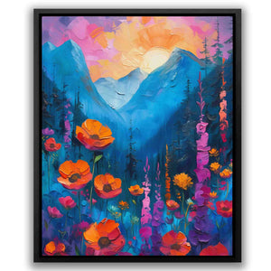 Spring Valley Mountains - Colorful Mountain Canvas Print