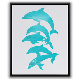 Stacked Dolphins - Luxury Wall Art