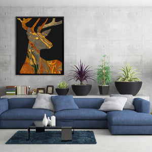 Stag Autumn Fire - Luxury Wall Art