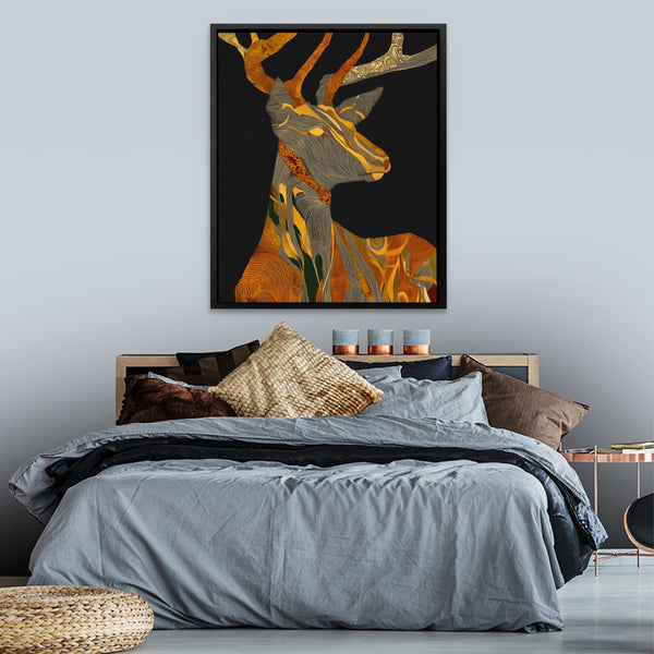 Stag Autumn Fire in a room