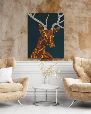 Stag Copper Dreams - Luxury Wall Art