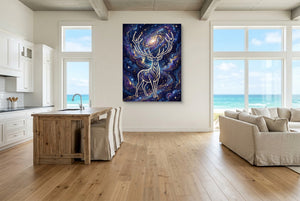 Stag Cosmic Glow โ stag cosmic glow living room with ocean view 2 1port flush print