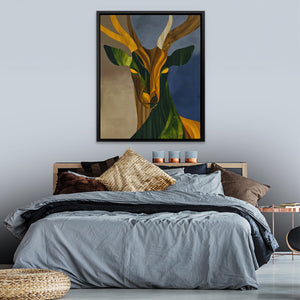Stag Golden Forest - Luxury Wall Art