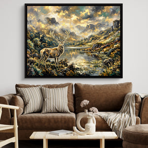 Stag Golden Lake โ stag golden lake sq brown couch 1land framed black