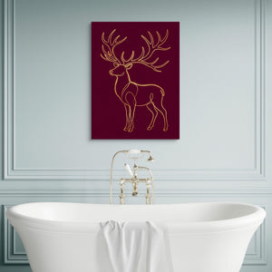 Stag Ruby Veins - Luxury Wall Art