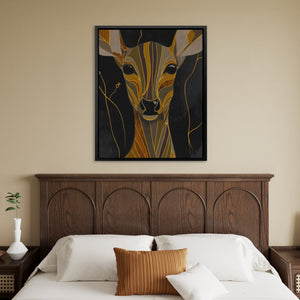 Stag's Amber Crown - Luxury Wall Art