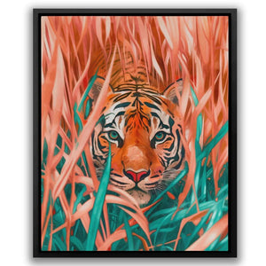 Stalking Tiger - Orange Big Cat Canvas Print