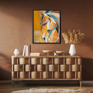 Stallion Golden Wind - Luxury Wall Art