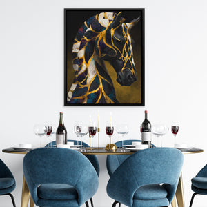 Stallion Midnight Fragments - Luxury Wall Art