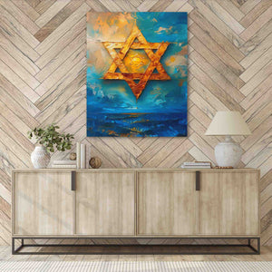 Star of David - Wall Art in Black Frame