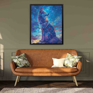 Stargazing Wolf - Luxury Wall Art