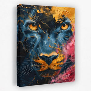 Starlit Roar - Animals Canvas Wall Art