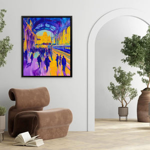 Station of Painted Souls - Wall Art in Black Frame