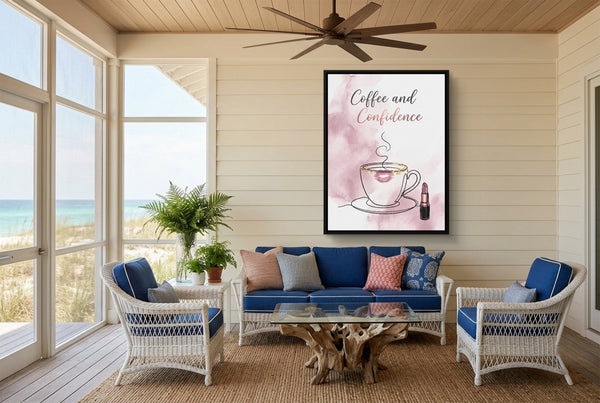 Steaming Coffee Confidence in a room