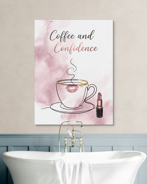 Steaming Coffee Confidence โ steaming coffee confidence psd white wall green bath 1port flush print
