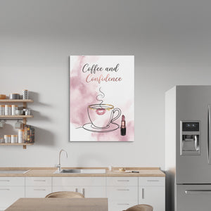 Steaming Coffee Confidence โ steaming coffee confidence sq kitchen wall 1port flush print