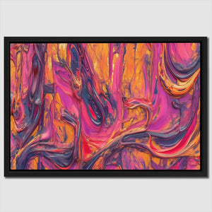 Sticky Walls - Contemporary Orange Canvas Wall Art