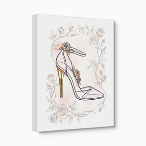 Stiletto Golden Roses — stiletto golden roses angled flush print