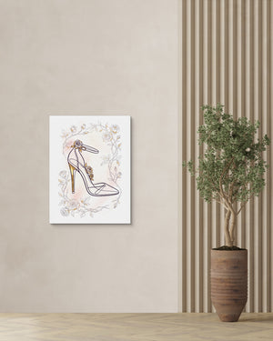 Stiletto Golden Roses — stiletto golden roses psd plant wall right 1port flush print