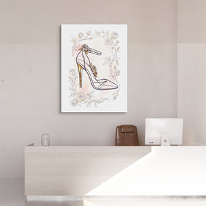 Stiletto Golden Roses — stiletto golden roses sq reception desk 1port flush print