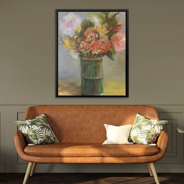 Still Life with Green Vase in a room