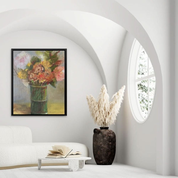 Still Life with Green Vase in a room