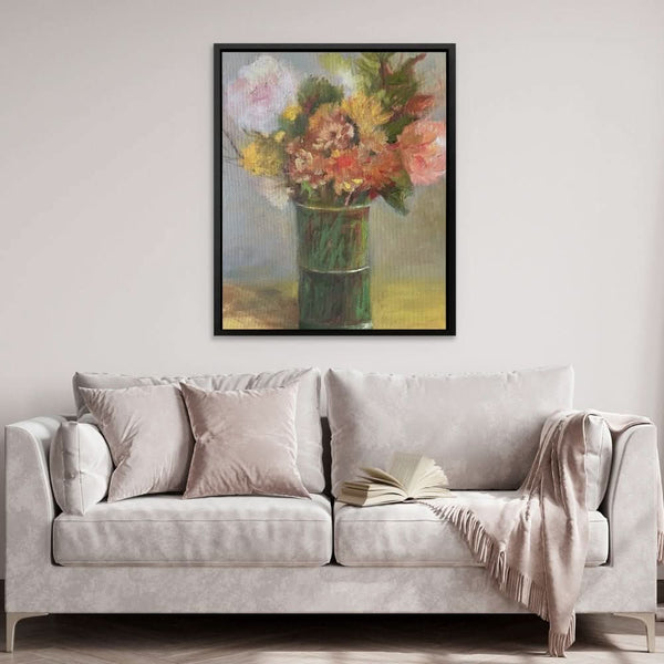 Still Life with Green Vase in a room