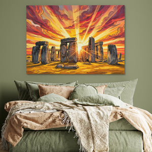 Stonehenge Blazing Sunset — Stonehenge Blazing Sunset Green Bedroom 166