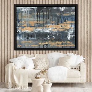 Street Wall - Gold Dark Canvas Print