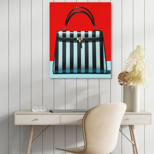 Striped Handbag - Luxury Wall Art