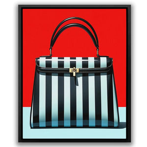 Striped Handbag - Luxury Wall Art