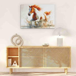 Strong Steed - Horizontal Wall Art in Black Frame