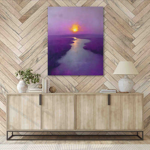 Subtle Shades - Stream Wall Art in Black Frame