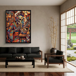 Sugar Skull Ramen โ sugar skull ramen sq japanese garden 1port framed black