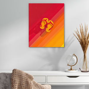 Summertime Sandals - Oversized Beach Canvas Wall Art