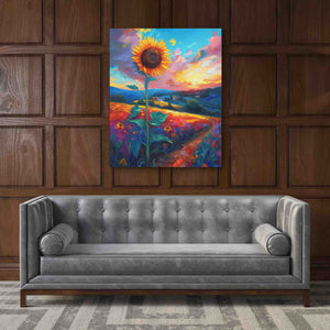 Sunflower Field - Colorful Wall Art