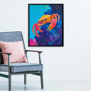 Sunlit Coral Crab - Luxury Wall Art