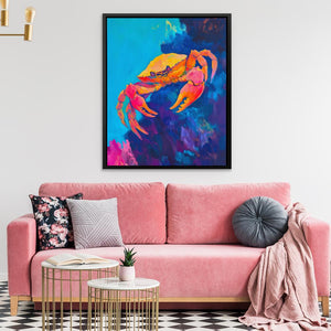 Sunlit Coral Crab - Luxury Wall Art
