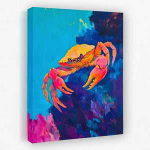 Sunlit Coral Crab - Luxury Wall Art